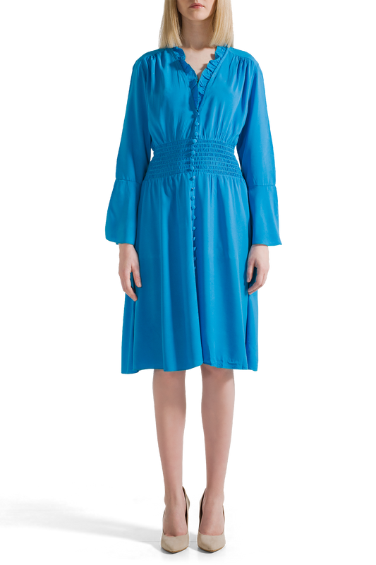 Sally Short Dress Sky Blue Solid