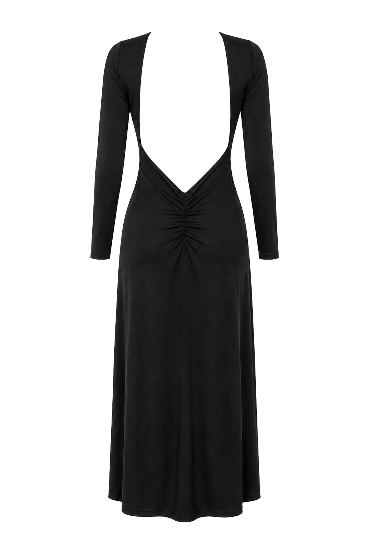 Scarlett Long Open Back Dress Black