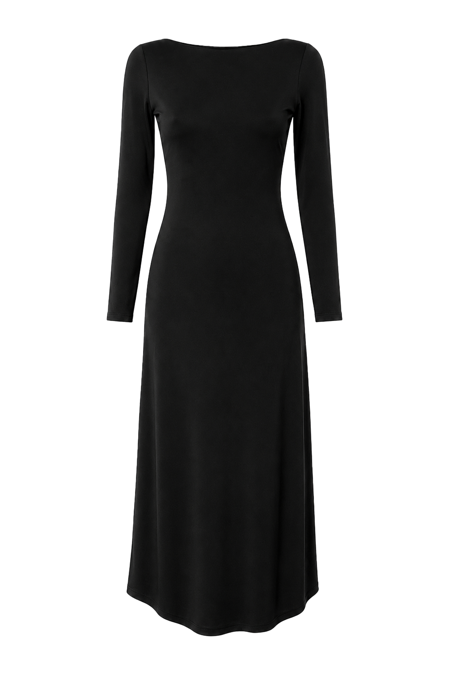 Scarlett Long Open Back Dress Black