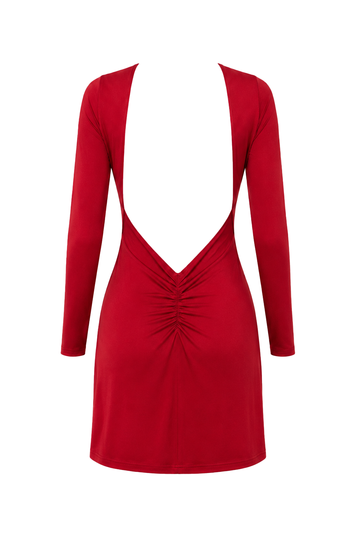 Scarlett Short Open Back Dress Lipstick Red