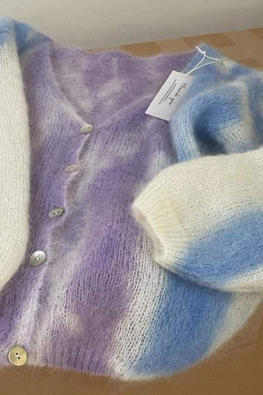 Cornelia Cardigan Lilac/Blue Ombre - Sample