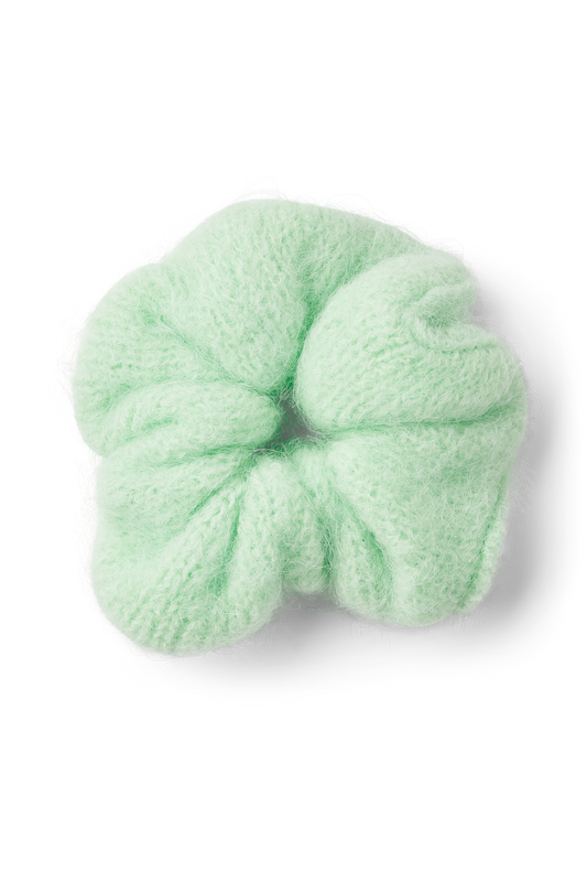 Tullah Knit Scrunchie Light Green
