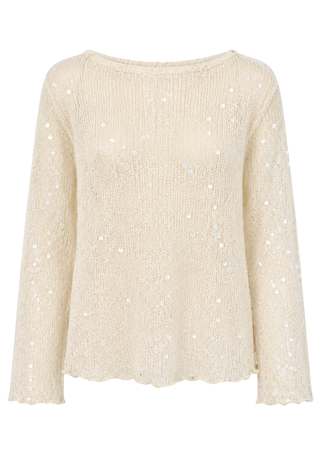 Anya Shimmer Pullover Cream
