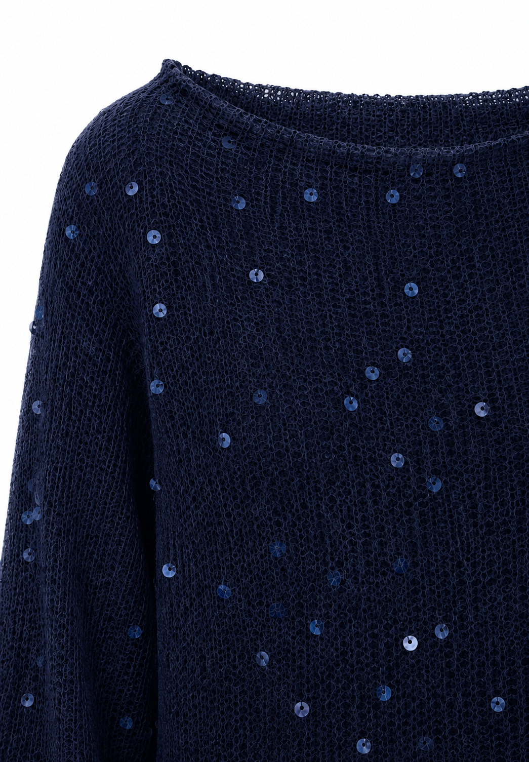 Anya Shimmer Pullover Navy Blue