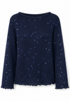 Anya Shimmer Pullover Navy Blue