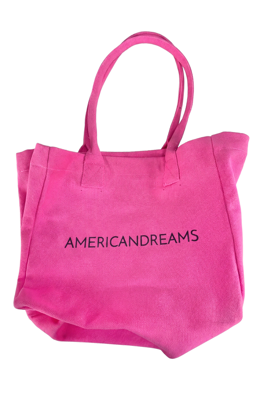 Signature Canvas Tote Small Neon Pink