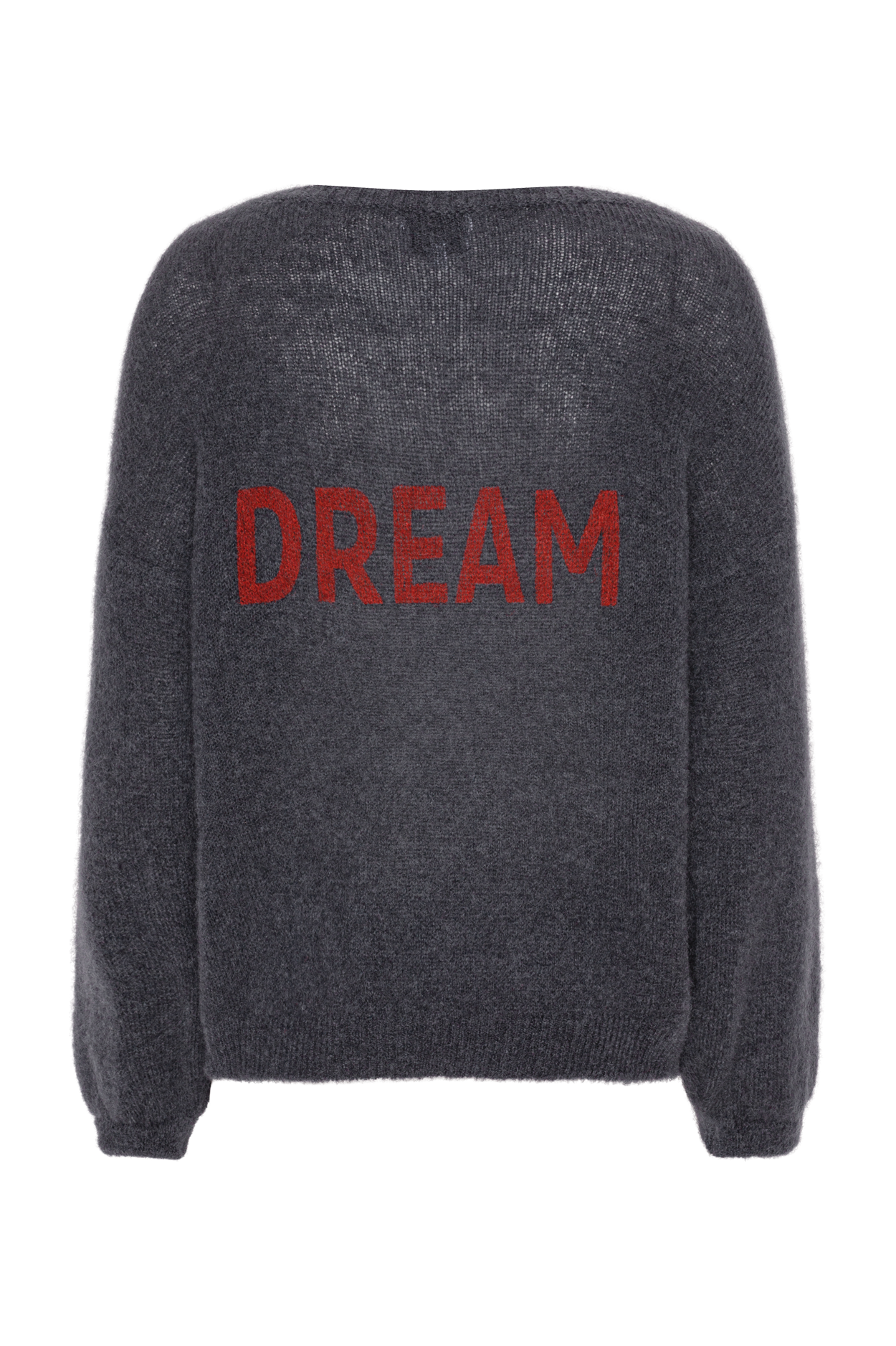 Silja Back Letters Anthracite Grey W/ Coral Red Letters (DREAM)