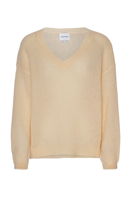 Silja V Neck Knit Almond
