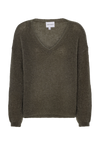 Silja V Neck Knit Dark Taupe