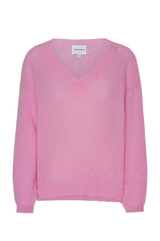 Silja V Neck Knit Soft Berry