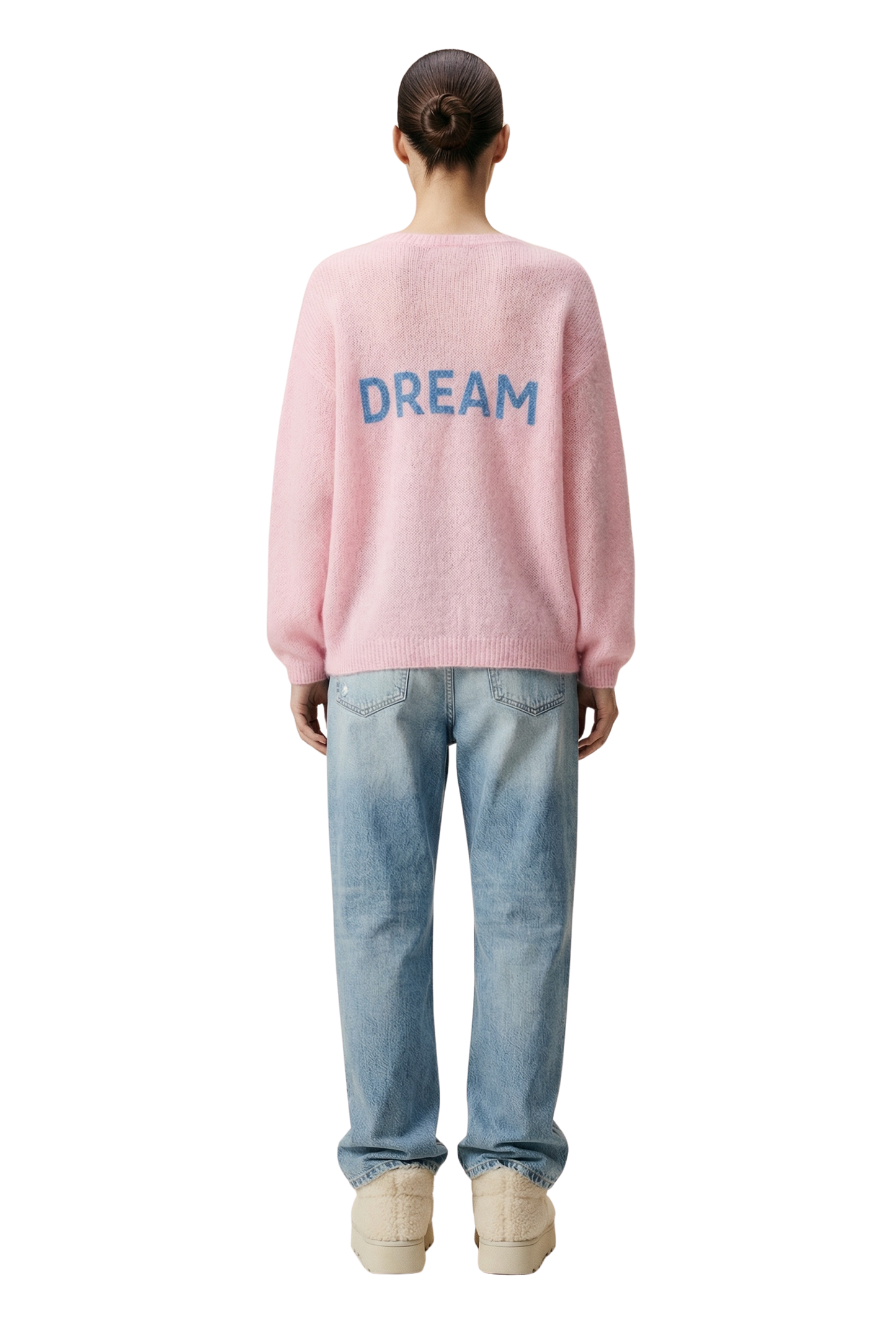 Silja Back Letters Light Pink W/ Blue Letters (DREAM)