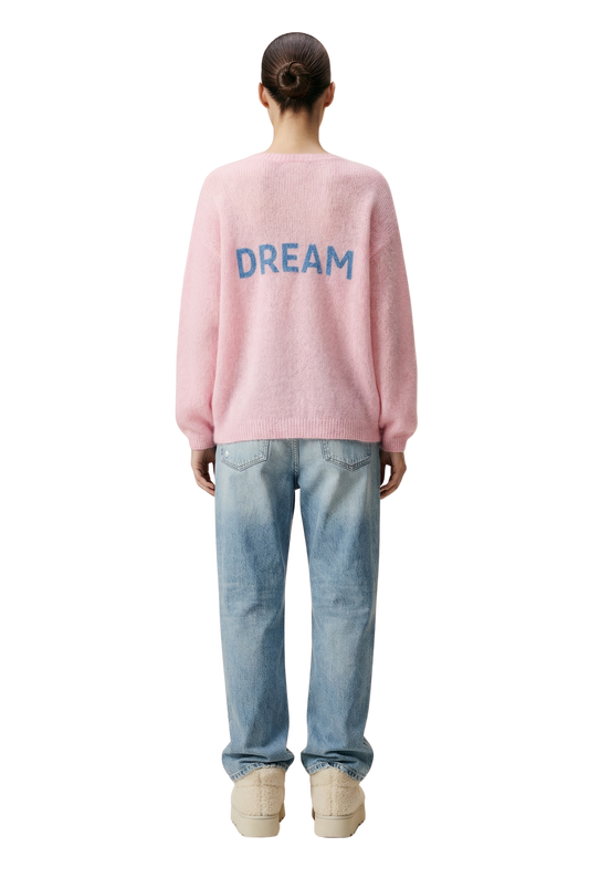 Silja Back Letters Light Pink W/ Blue Letters (DREAM)