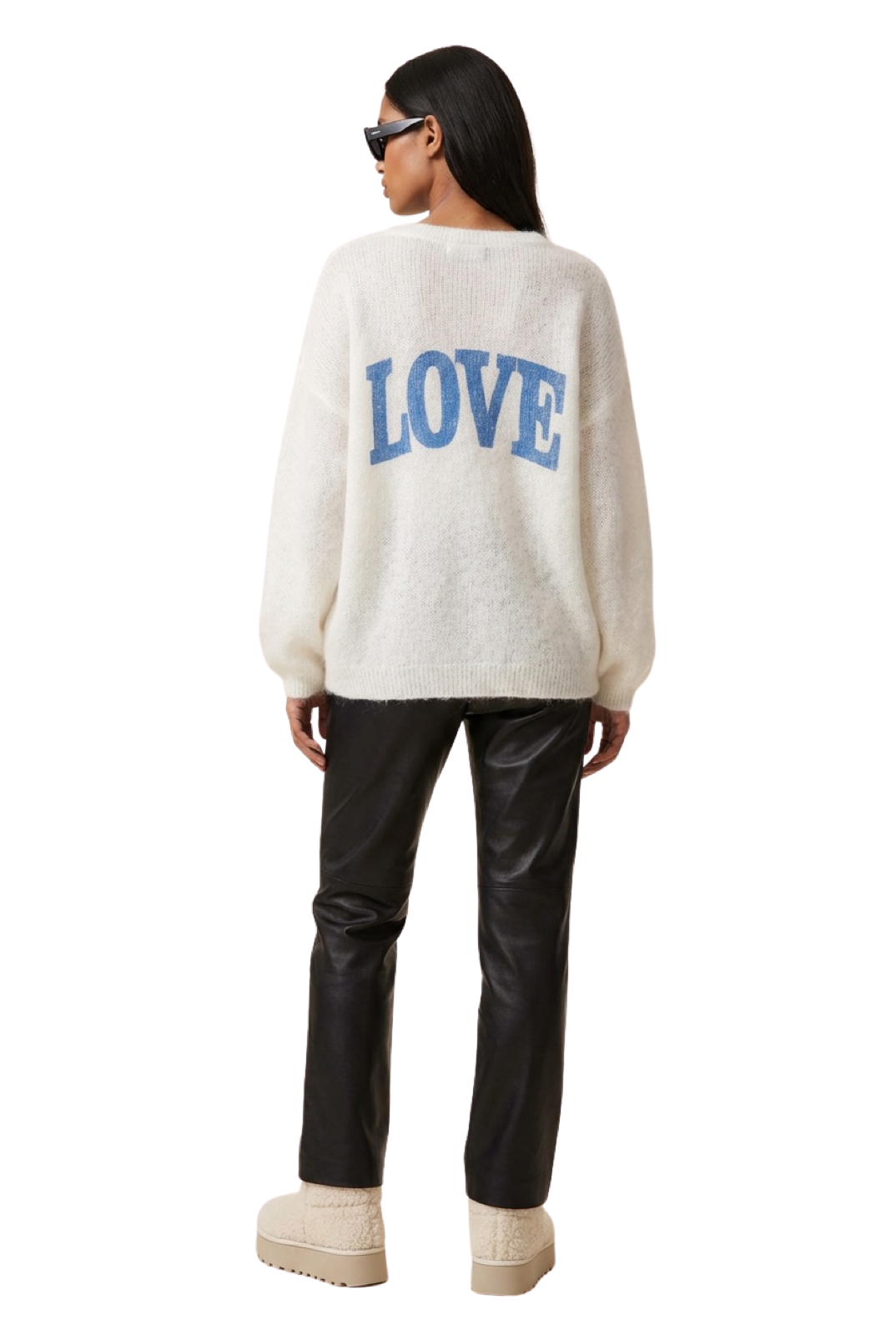 Silja Back Letters White W/ Sky Blue Letters (LOVE)