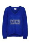 Silja V Neck Crystal Pullover Electric Blue