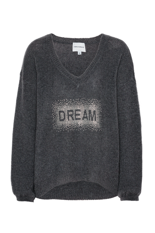 Silja V Neck Crystal Pullover Graphite