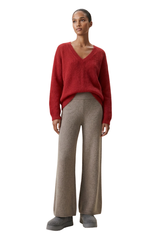 Silja V Neck Knit Cerise