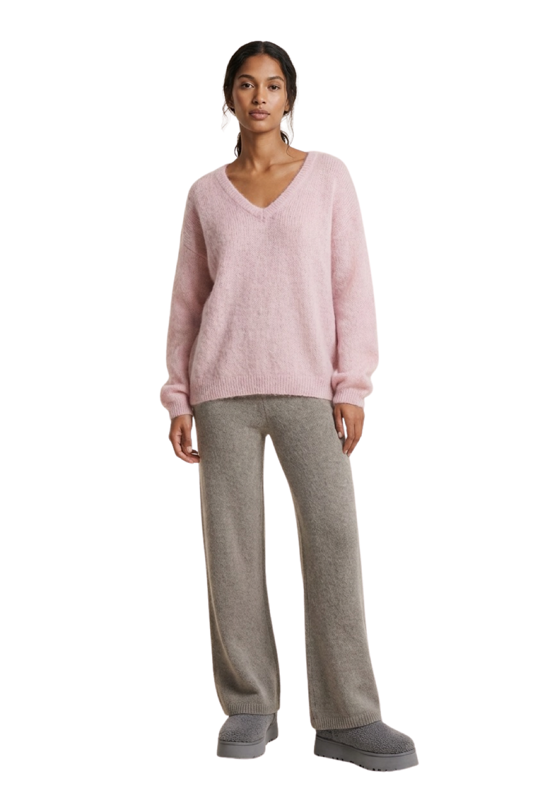 Silja V Neck Knit Light Pink