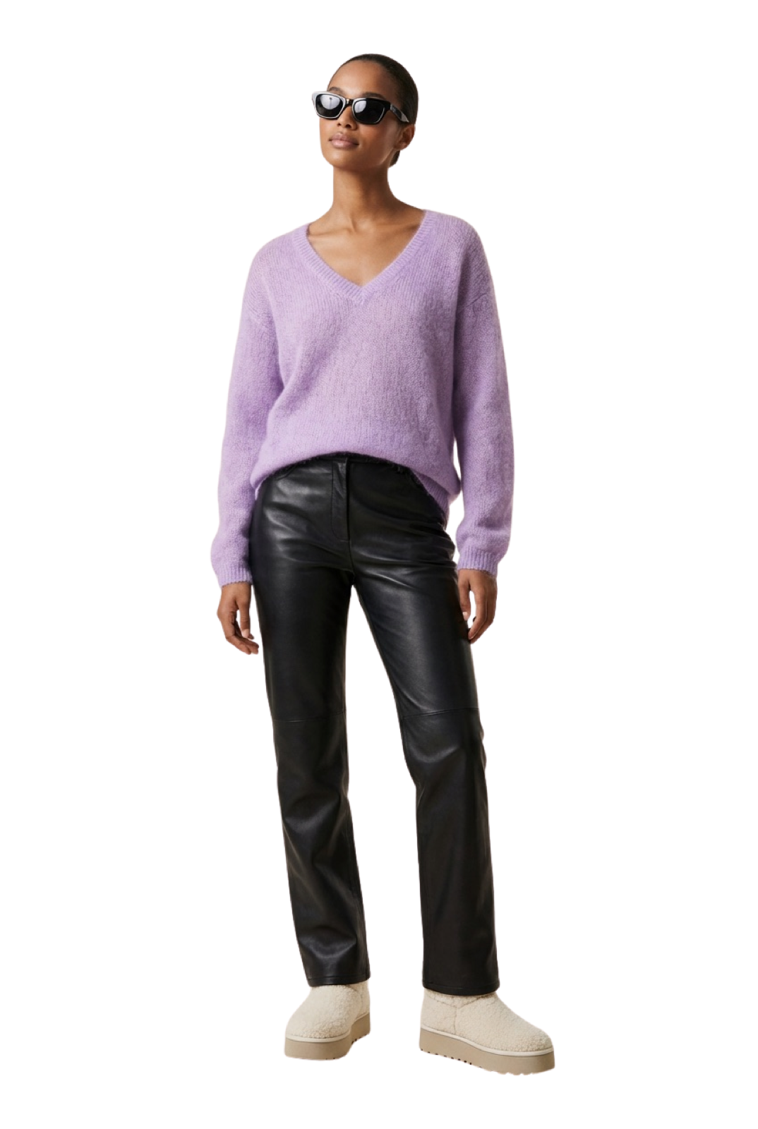 Silja V Neck Knit Lilac