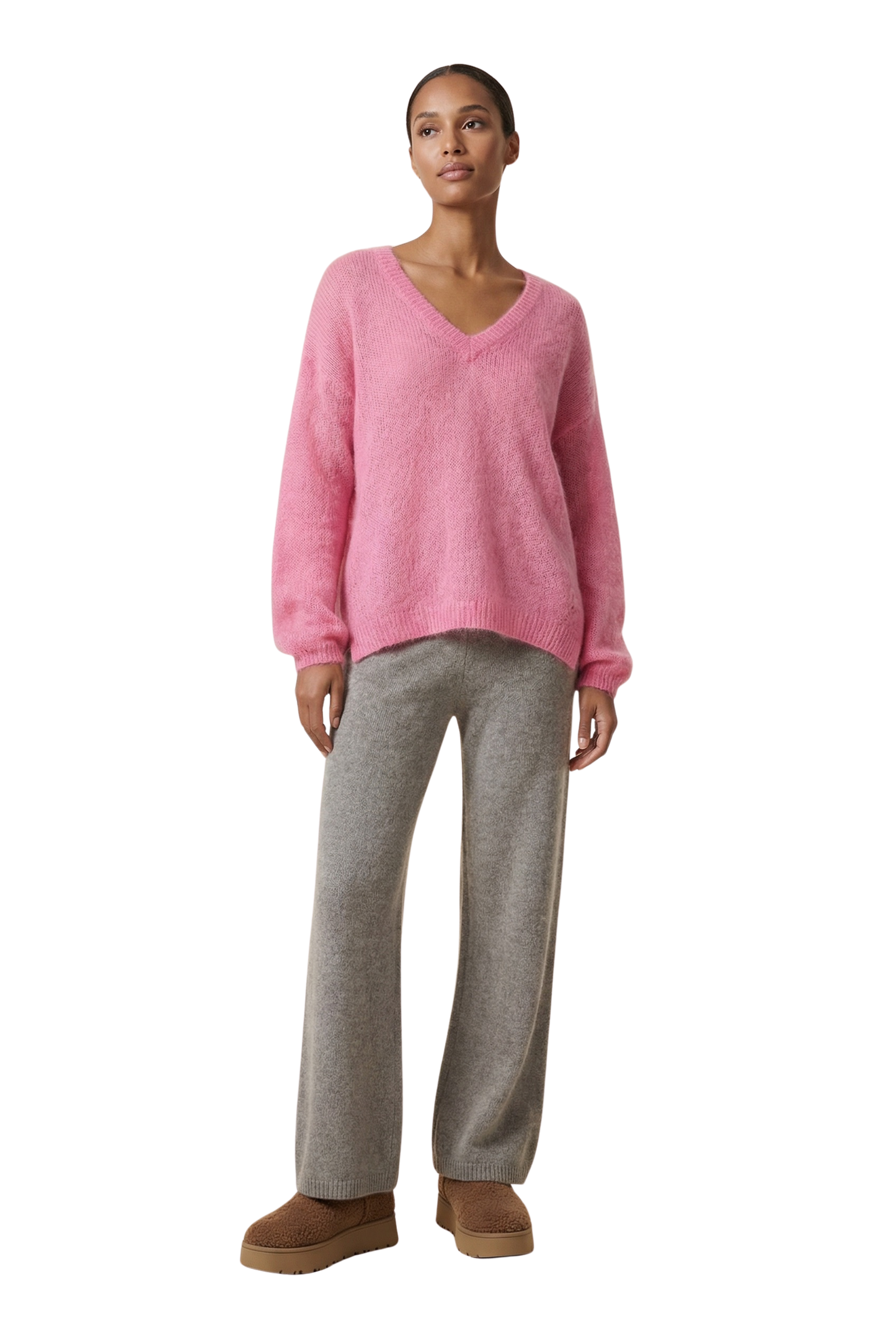 Silja V Neck Knit Pink