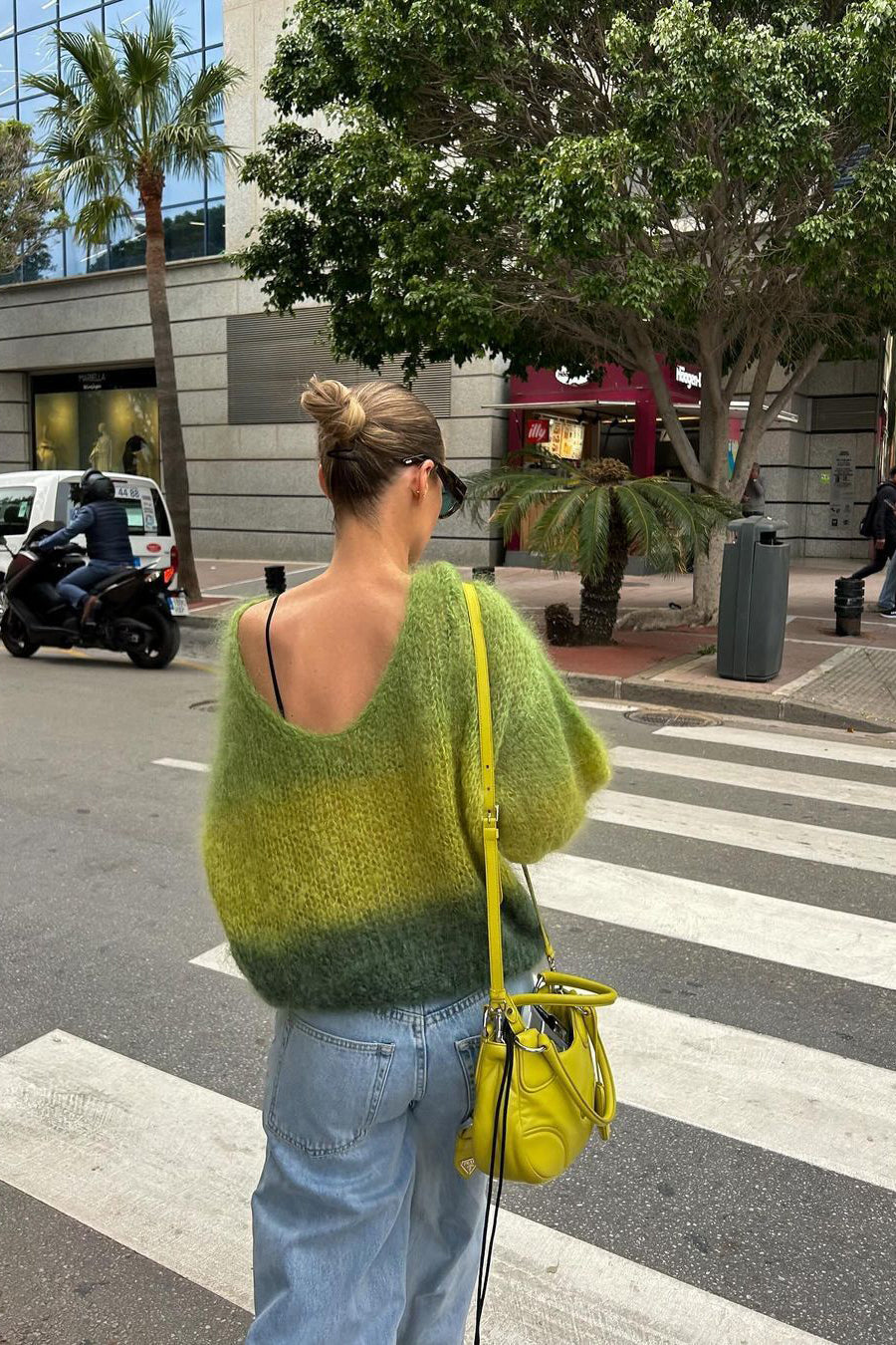 Milana LS Mohair Knit Ombre Green