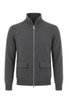 Son High Neck Cashmere Cardigan Dark Grey