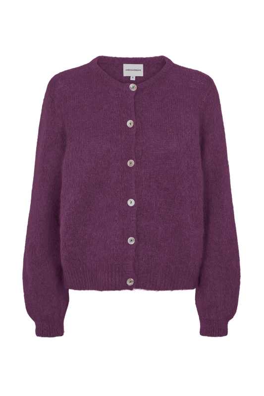 Susan Alpaca Cardigan Aubergine