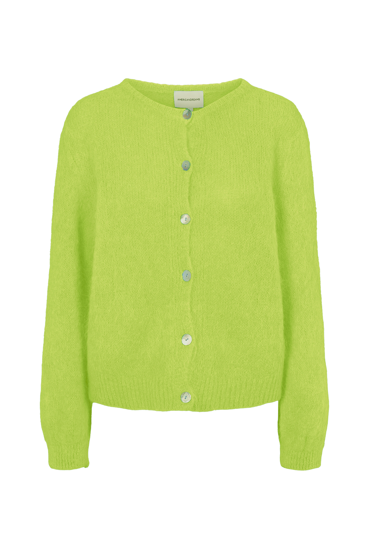 Susan Alpaca Cardigan Lime