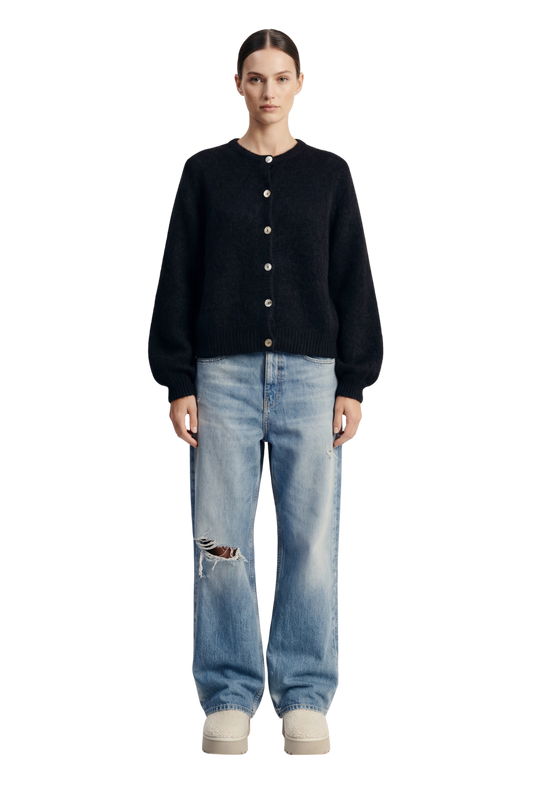 Susan Alpaca Cardigan Black