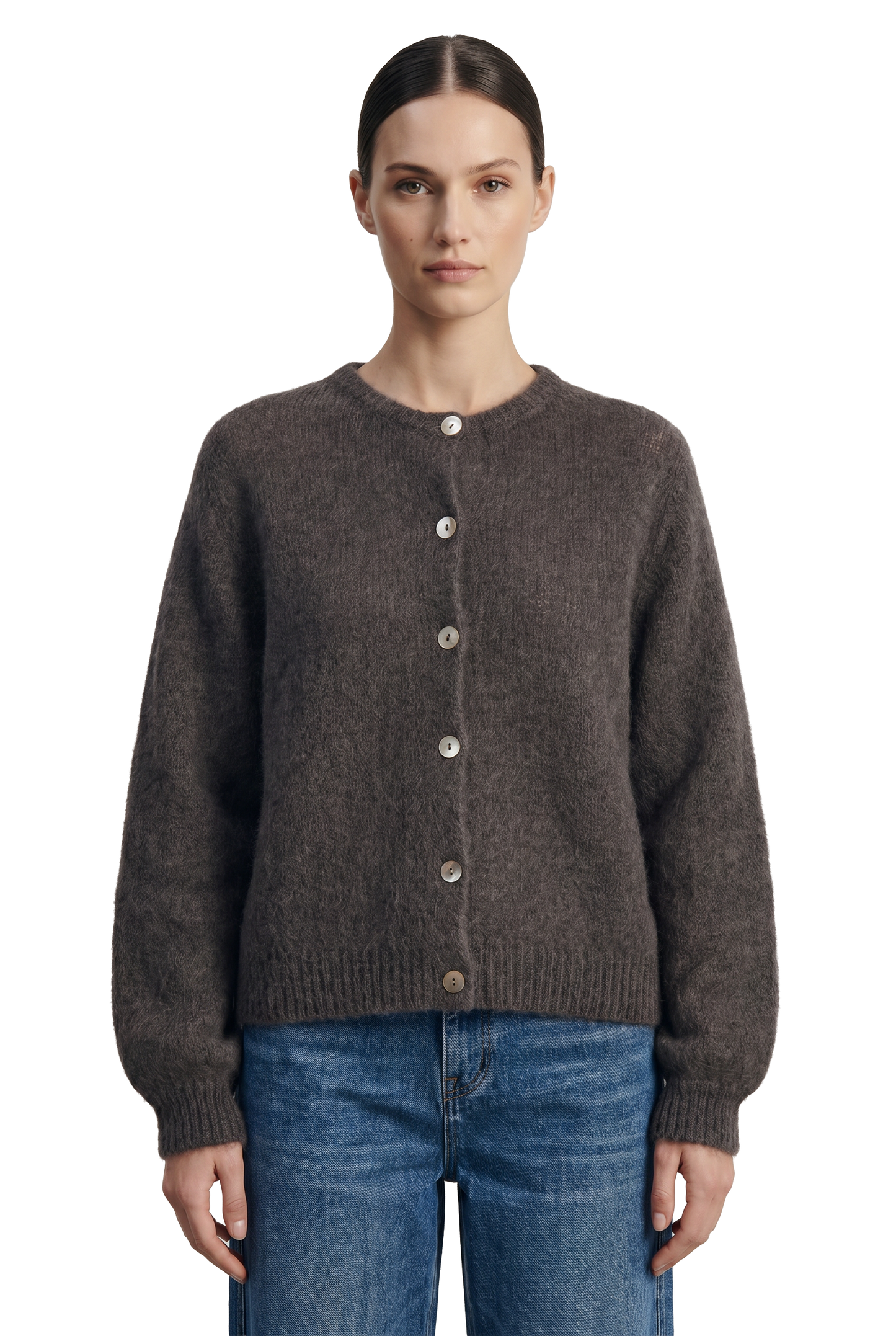 Susan Alpaca Cardigan Graphite