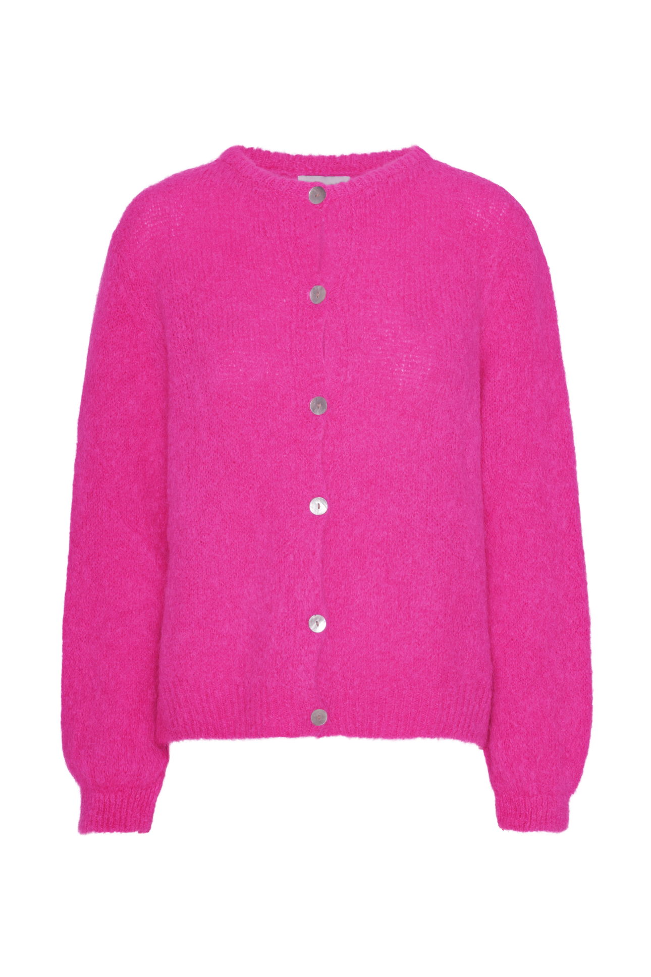 Susan Alpaca Cardigan Neon Pink