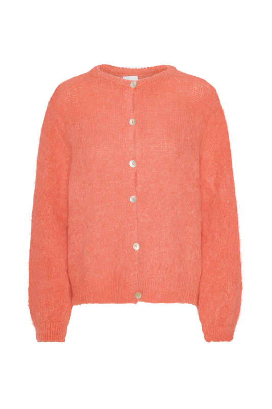 Susan Alpaca Cardigan Salmon