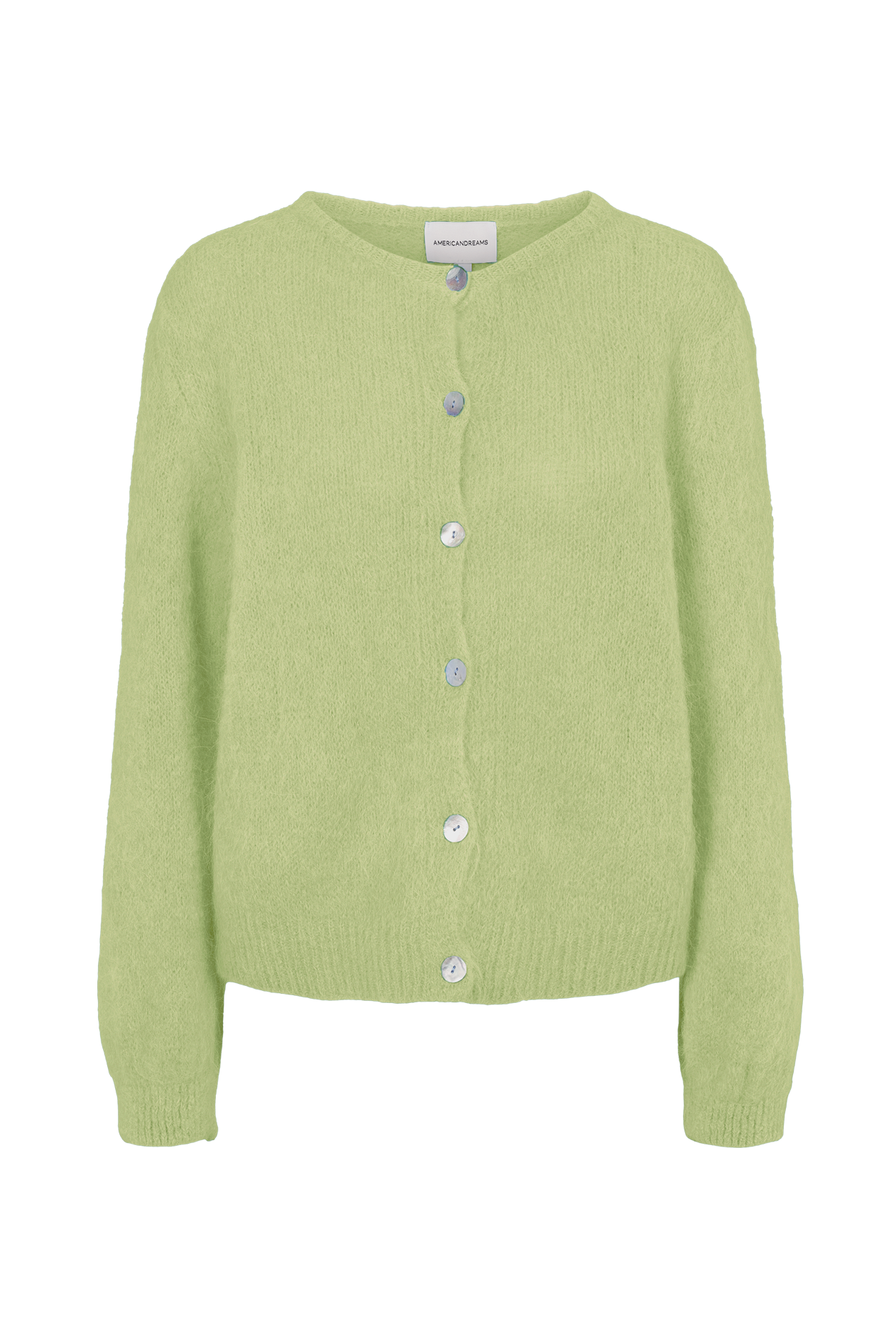 Susan Alpaca Cardigan Tea Green