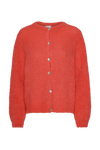 Susan Alpaca Cardigan Coral Red