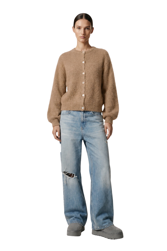Susan Alpaca Cardigan Medium Brown