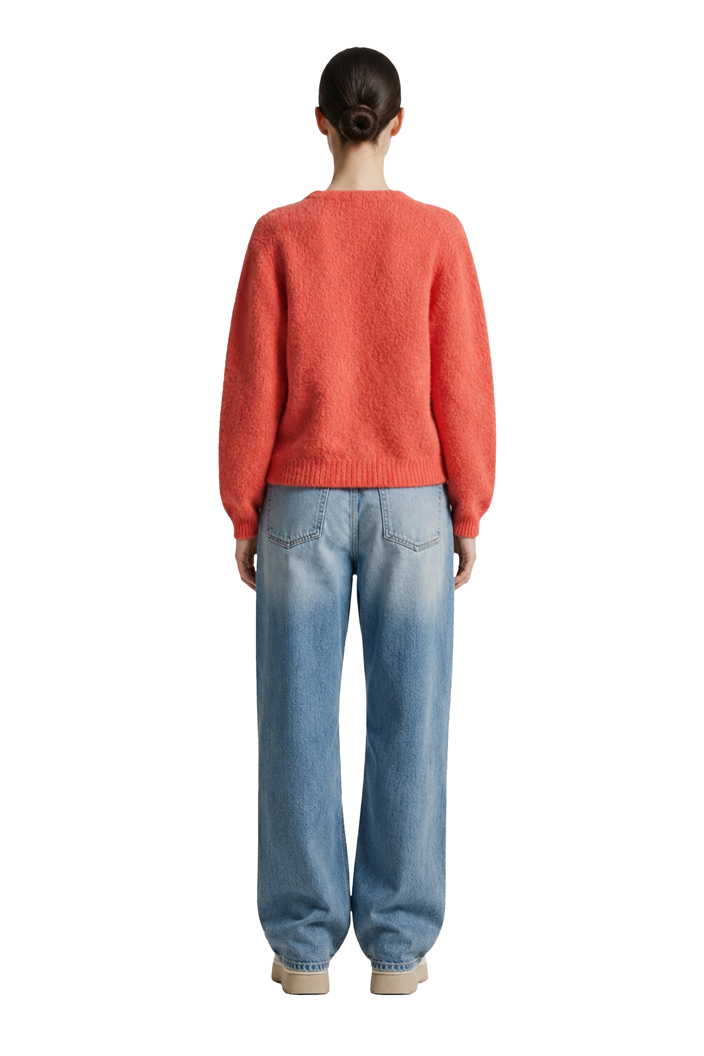 Susan Alpaca Cardigan Coral Red