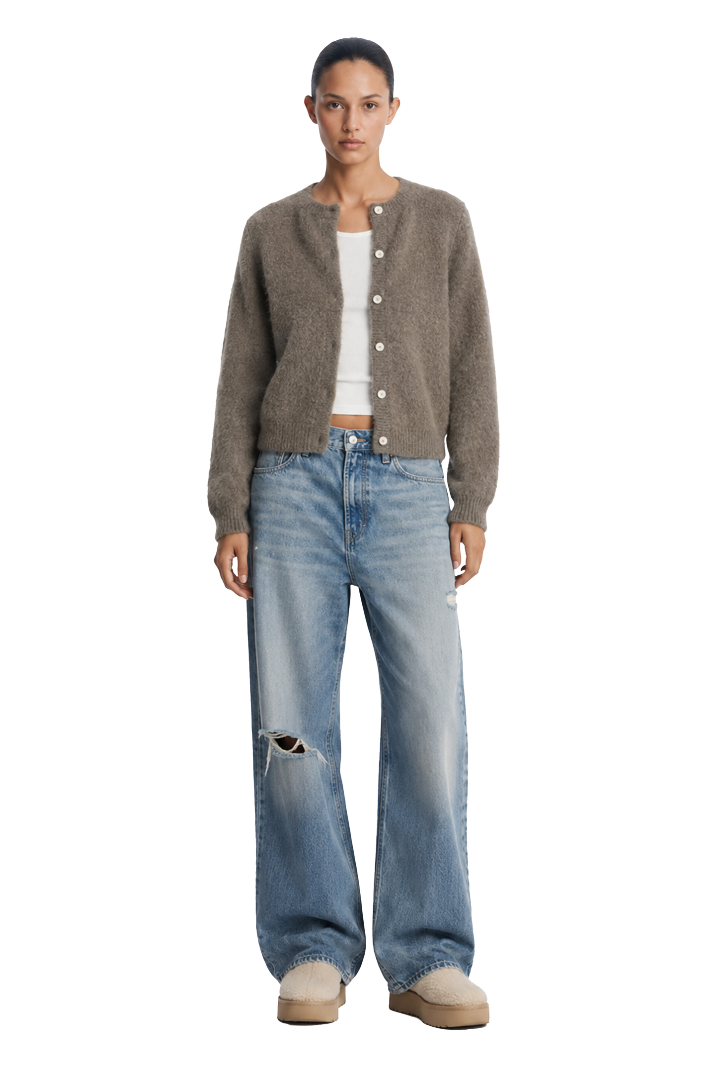 Susan Alpaca Cardigan Light Taupe