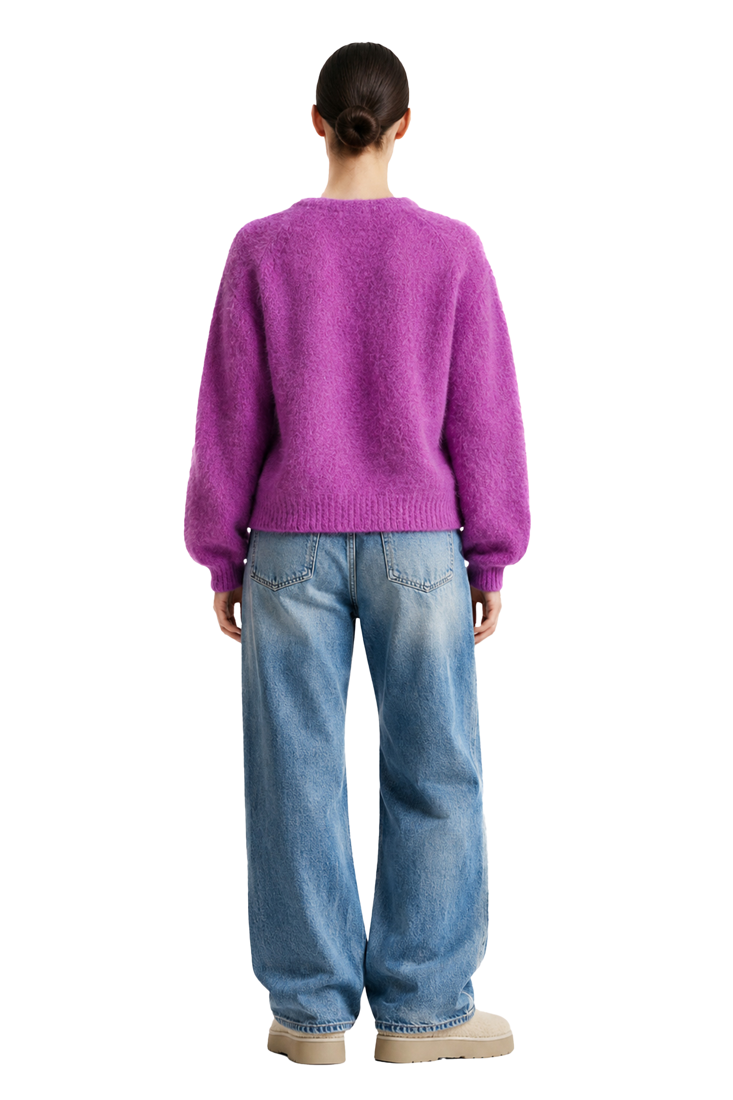 Susan Alpaca Cardigan Pearly Purple