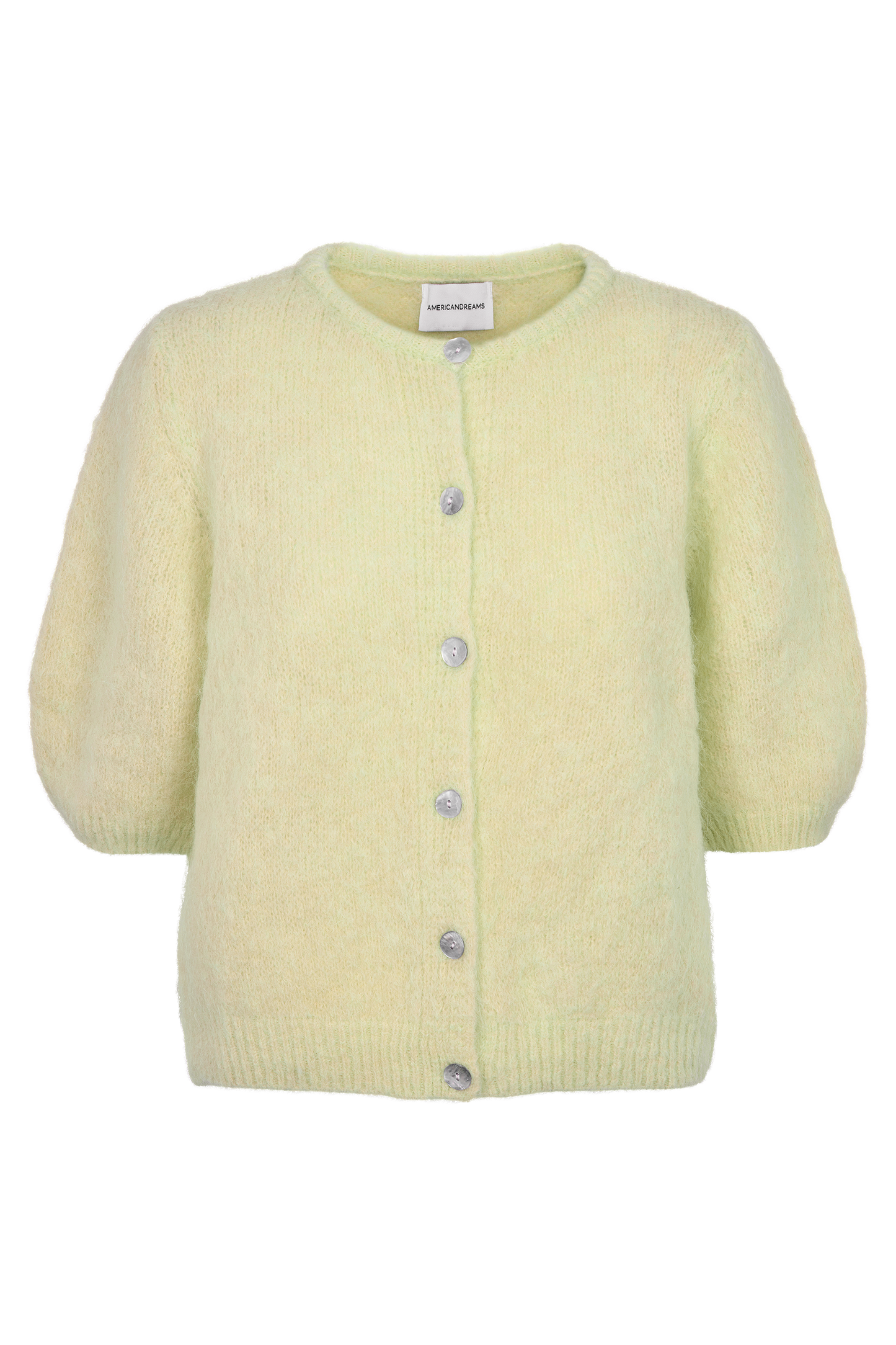 Susan Short Sleeve Cardigan Light Yellow