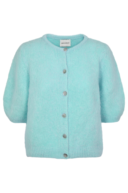 Susan Short Sleeve Cardigan Seafoam Green