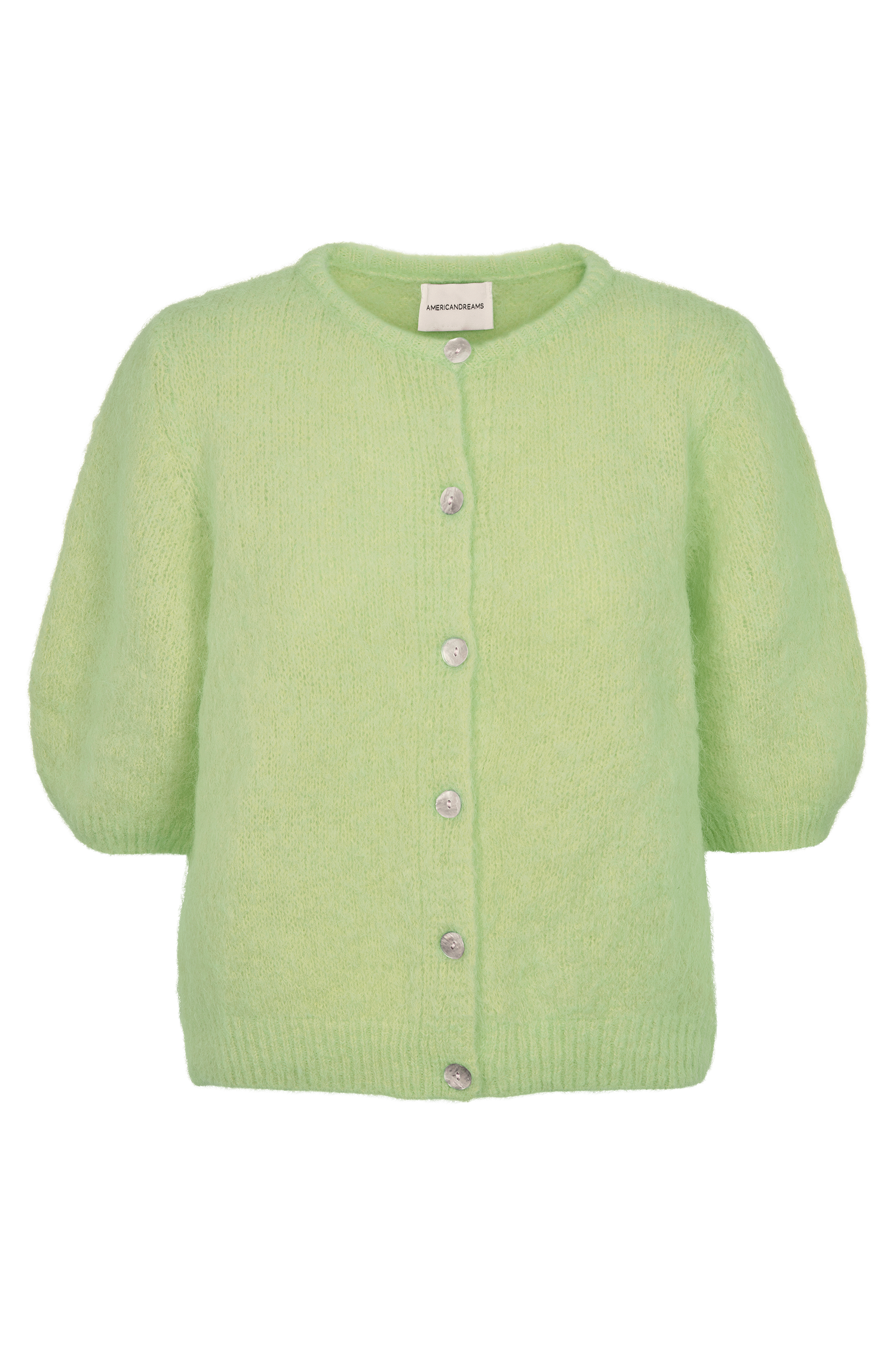 Susan Short Sleeve Cardigan Tea Green | Americandreams
