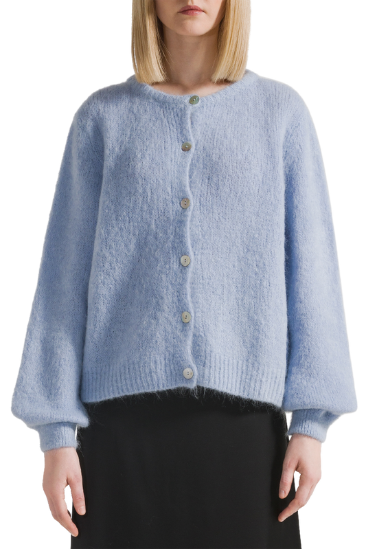 Susan Alpaca Cardigan Light Blue