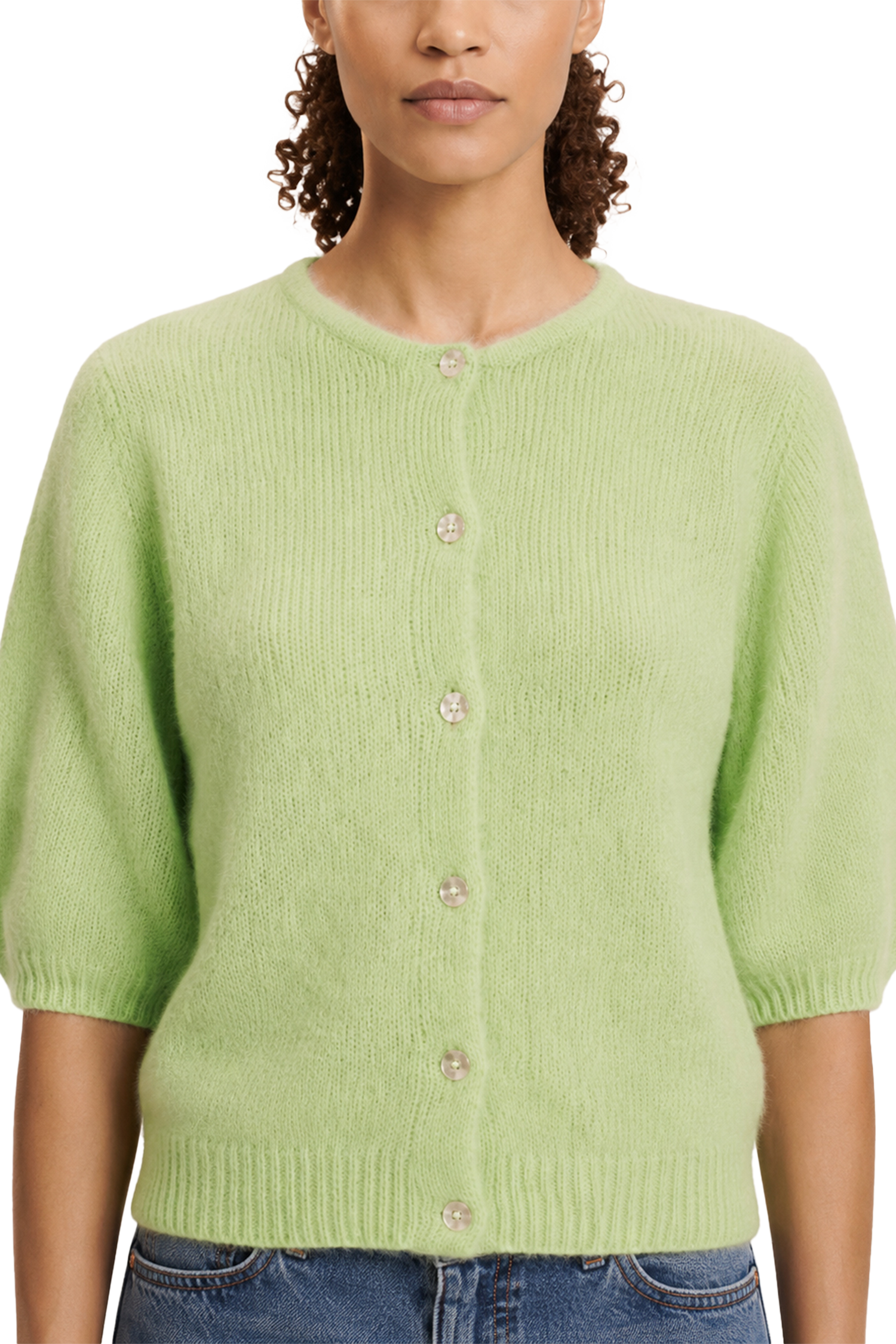 Susan Short Sleeve Cardigan Tea Green | Americandreams