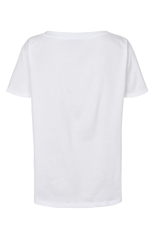 T-shirt White Love Me or Leave Me Red Letters