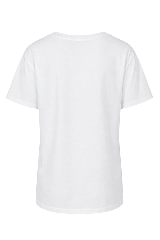 T-shirt White 38 East Authentic Cotton Tee W/Green Letters