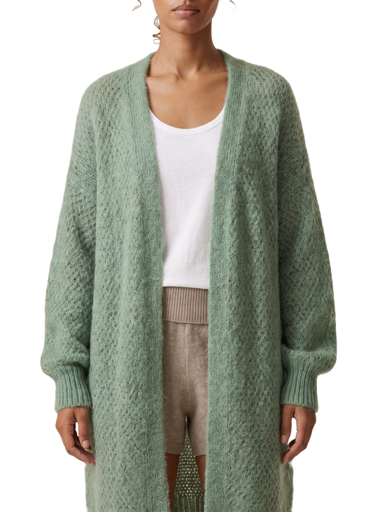 Tenna Cardigan Dusty Green Model