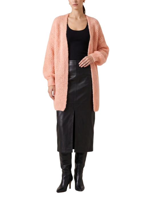 Tenna Cardigan Peach Model