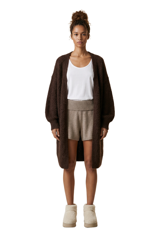 Tenna Cardigan Cocoa Brown