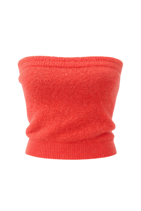 Tessi Bandeau Alpaca Top Coral Red
