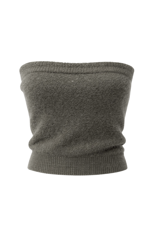 Tessi Bandeau Alpaca Top Dark Taupe