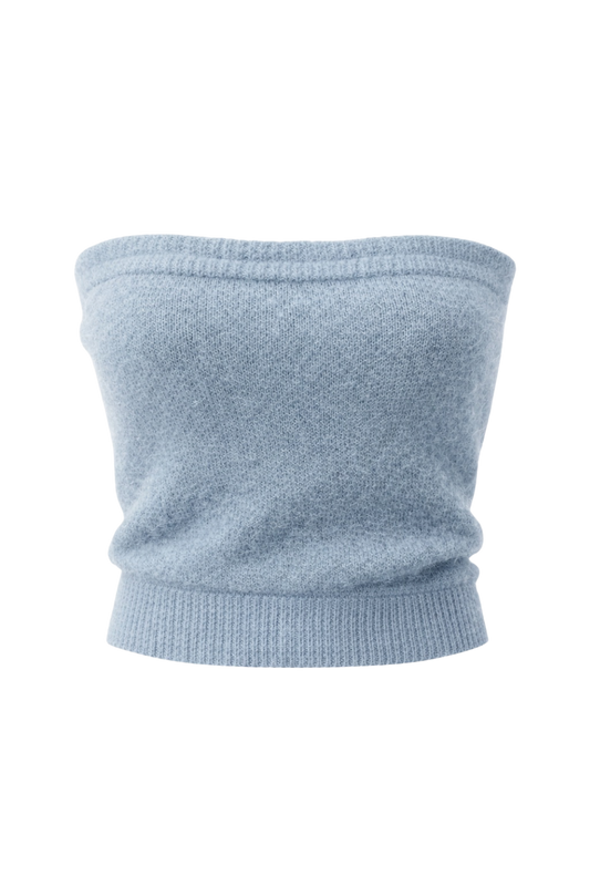 Tessi Bandeau Alpaca Top Light Blue